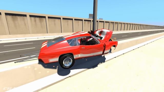 BeamNG Drive SPIKE STRIP HIGH SPEED CRASHES #77 смотреть онлайн