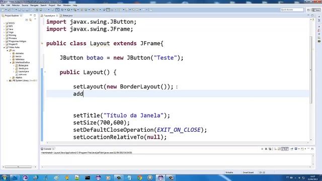 Aula de Java 045 - BorderLayout, layout de bordas смотреть онлайн