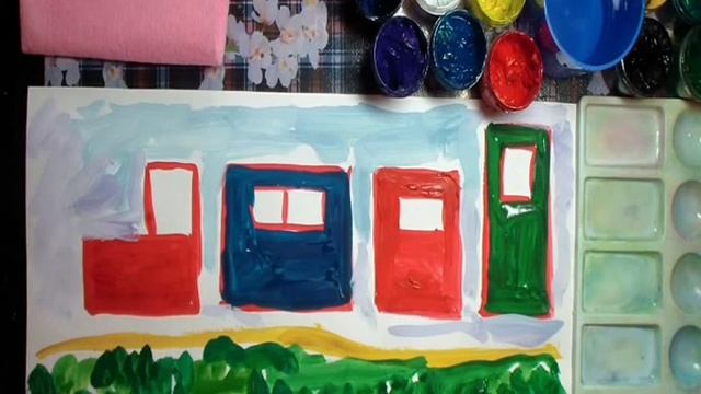 Развивающие уроки и мультфильмы для детей. Рисуем паровозик. смотреть онлайн