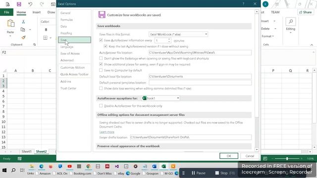 Autosave in Excel смотреть онлайн