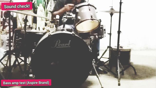 Aspire Bass Amp test with drums, 30w model, recorded live via phone смотреть онлайн