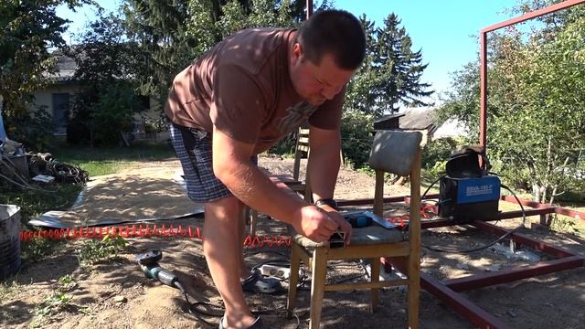 Сарайчик из профильной трубы и профнастила своими руками смотреть онлайн