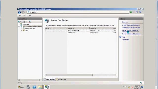 How to create a Domain Certificate in a Windows 2008 R2 domain controller server смотреть онлайн