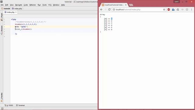 PHP tutorial:part 17 (Indexed array) смотреть онлайн
