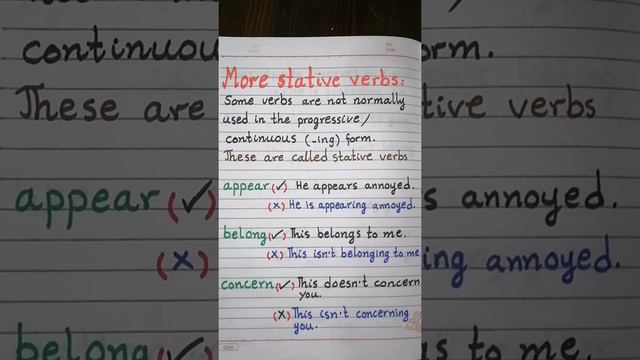 Know what stative verbs are смотреть онлайн