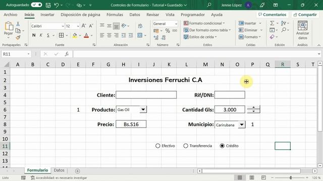 Controles de Formulario de Excel en Elaboración de Factura o Presupuesto -Ejercicio Didáctico ? смотреть онлайн