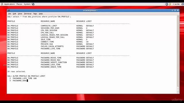 077 Oracle DBA Complete Tutorial - Managing Passwords using Profiles смотреть онлайн