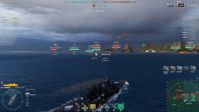 ЛИНКОР VERMONT! ПОСЛЕ АПА СТАЛО ХУЖЕ? WORLD OF WARSHIPS (ПЕРЕОБЗОР) смотреть онлайн