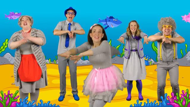 Little Sharks - Kids Song with the Baby Shark family! Kids Nursery Rhymes смотреть онлайн