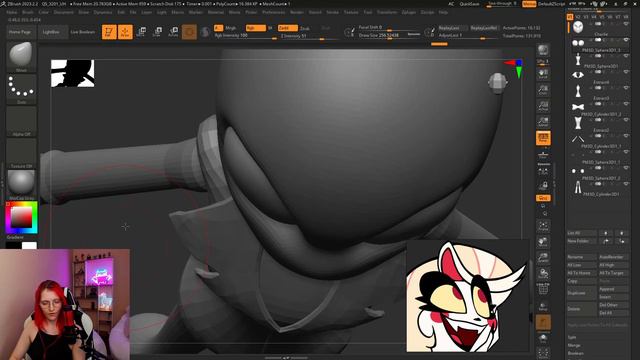 Создаем персонажа из Отеля Хазбин #1 | Hazbin Hotel (Zbrush) смотреть онлайн