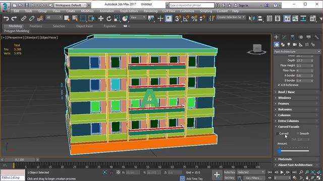 Fast Architecture 2.0 for 3ds Max | Building procedural modeler for 3ds Max смотреть онлайн