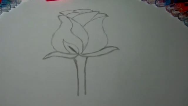 Как нарисовать Розу. Раскраска Розы для Детей.  #Раскраска_картинок