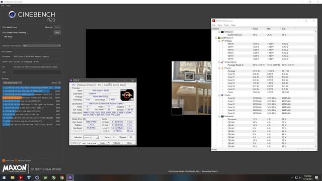 AMD RYZEN 5 5600G CINEBENCH R23 REALTIME смотреть онлайн