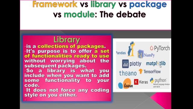 Python Frameworks vs Libraries vs Packages vs Modules :The Debate. 25 Frameworks to use in 2021. смотреть онлайн
