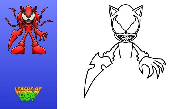 How to DRAW SONIC CARNAGE [ Sonic fusion Carnage ] смотреть онлайн