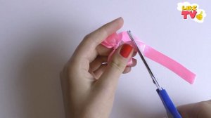 ? ? ? - Простые бантики из атласной ленты за 1 минуту | Мастер класс для начинающих
