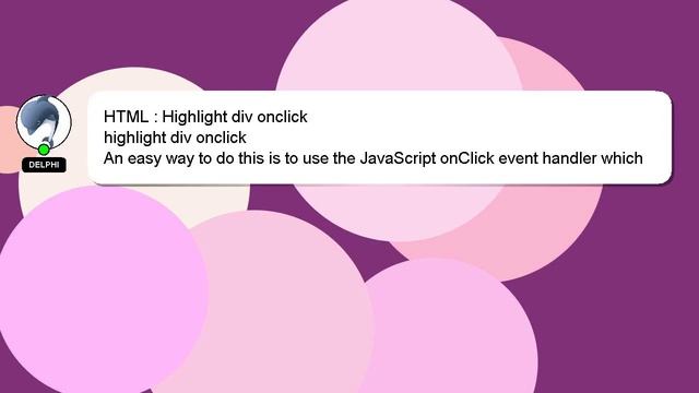 HTML : Highlight div onclick смотреть онлайн