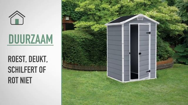 Keter Manor 4x3 Outdoor Garden Storage Shed - DU смотреть онлайн