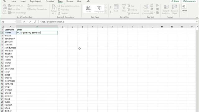 Excel - Username to Email Address смотреть онлайн