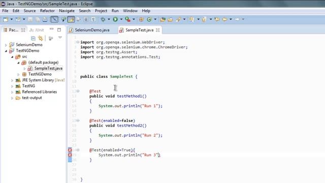 Selenium Java TestNG Skip Test смотреть онлайн
