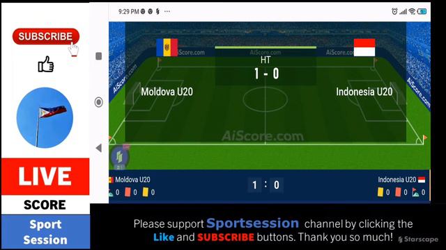 MOLDOVA U20 vs INDONESIA U20 Live Scoreboard 2022 U20 International Friendly Match