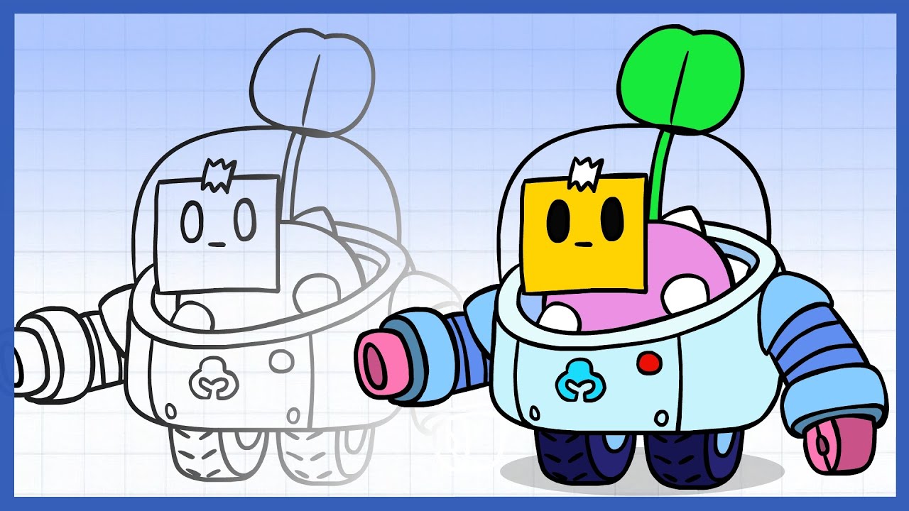 Как нарисовать СПРАУТА - Бравл Старс. How to draw Sprout - Brawl Stars. смотреть онлайн