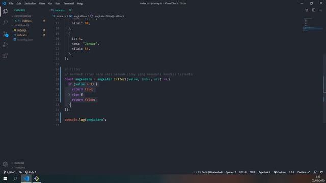 Javascript Array dengan Typescript #4 - Filter смотреть онлайн
