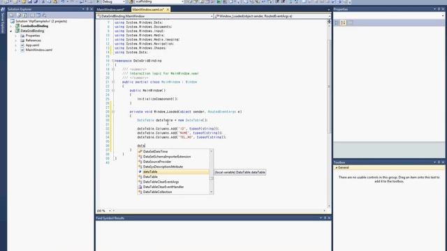 WPF - Binding the datas of DataTable to DdataGrid смотреть онлайн