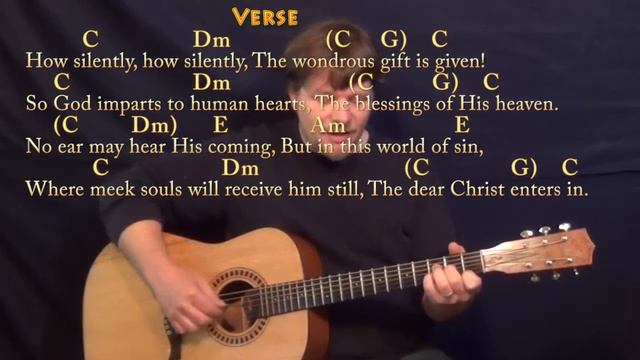 O Little Town of Bethlehem (Christmas) Fingerstyle Guitar Cover Lesson in C - Chords/Lyrics смотреть онлайн