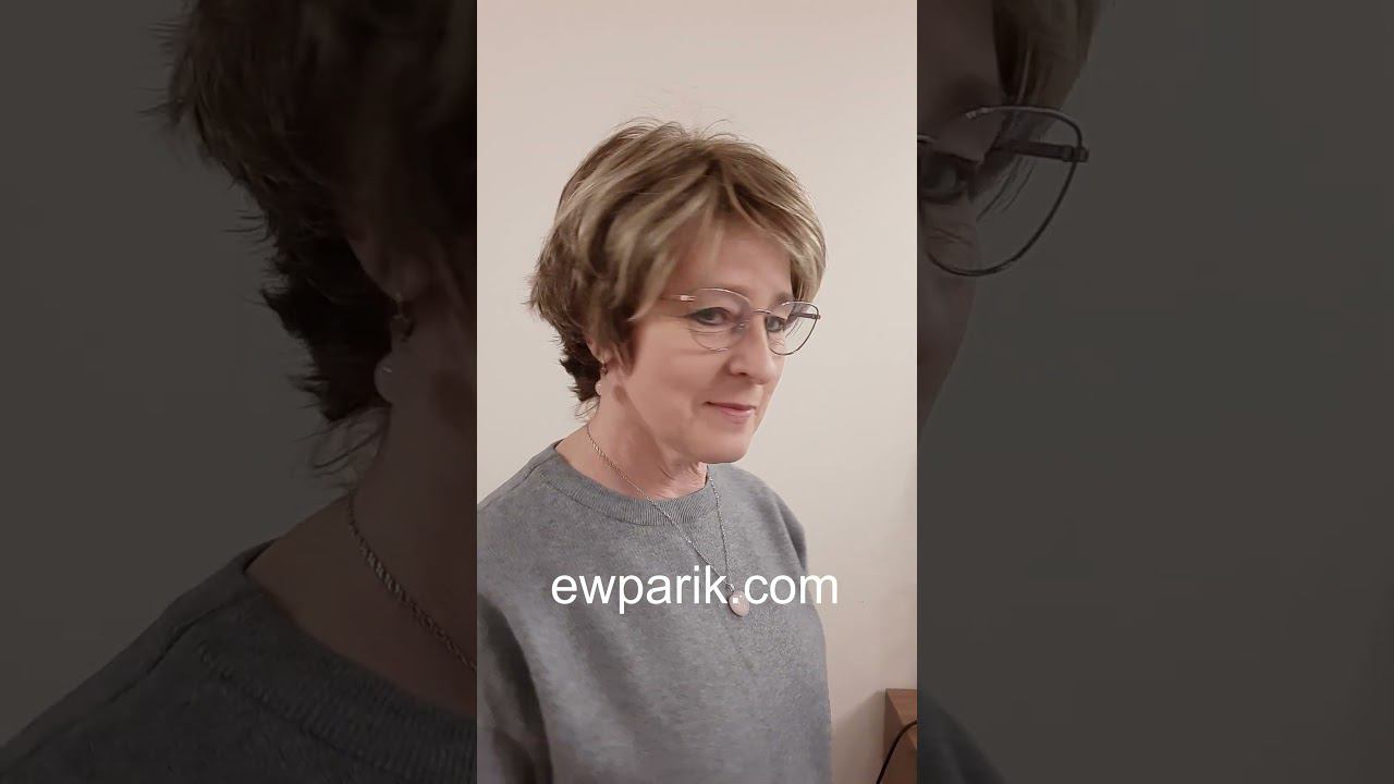Пышный русый парик с мелированием и задорным затылком #shorts #ewparik