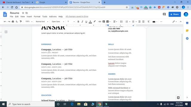 how to make resume for freshers in google docs 2022 || how to create a resume for job 2022 смотреть онлайн