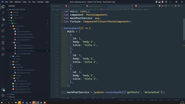 24. Mocking the Child Component and add that Fake component in the Test Bed - Angular Unit testing смотреть онлайн