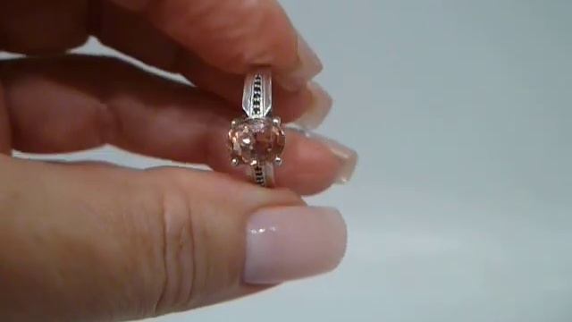 Кольцо с натуральным турмалином падпараджа 2.05 ct (сертификат) и шпинелью Размер 17.5 Серебро 925 смотреть онлайн