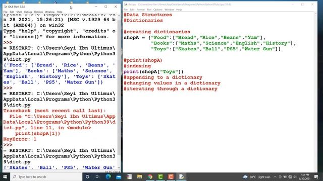 Python Tutorial: Data Structures (Part 5) | Dictionaries смотреть онлайн
