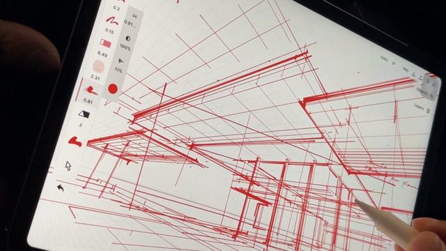 Concepts App - 3 Point Perspective Sketch смотреть онлайн