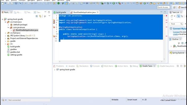 Spring Boot + Gradle Hello World Example смотреть онлайн