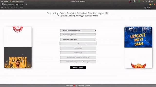 IPL Score Prediction with Flask app - with source code смотреть онлайн