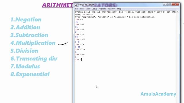 Python Programming Tutorial - Arithmetic operators and Relational operators смотреть онлайн