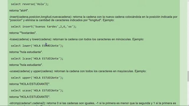 MySQL Ejercicio: 175 Funciones para Manipular Texto a través de lcase(), lower(), ucase(), y upper( смотреть онлайн