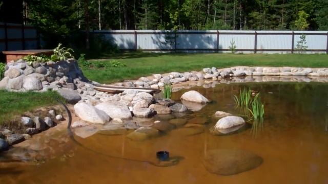 Дачный пруд,работа скиммера!! смотреть онлайн