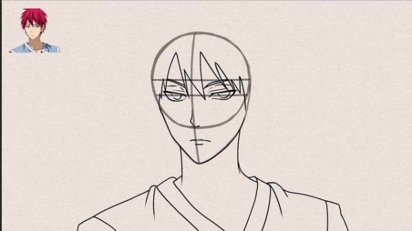 How to draw Seijuro Akashi easy