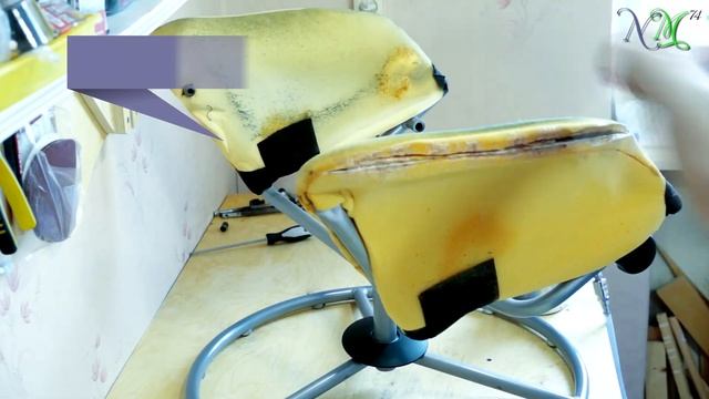 Перетяжка кресла. Как это сделано. The upholstery of the chair. смотреть онлайн