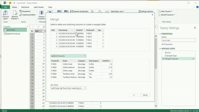 Merging Sale with Product Table (Left Outer Join) - Joining and Merging - Power Query Jumpstarter смотреть онлайн