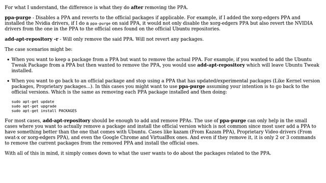 Ubuntu: Difference between "ppa-purge" and "add-apt-repository -r"? (2 Solutions!!) смотреть онлайн
