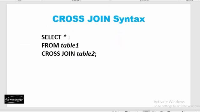 Cross join operator in SQL | database tutorial for beginners #19 смотреть онлайн