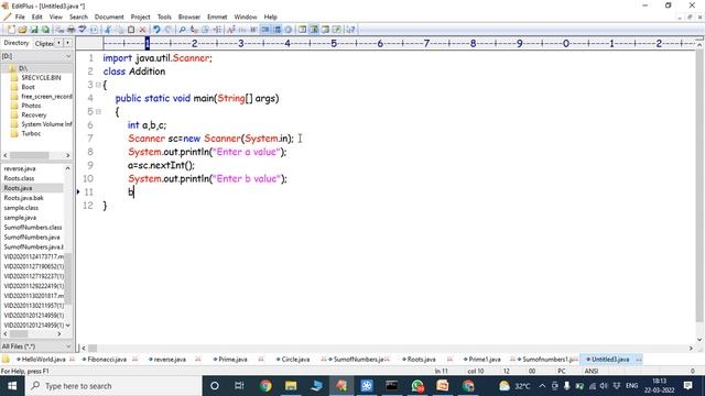 Java program to add two numbers with user input(Scanner class) || Java program to add two numbers смотреть онлайн