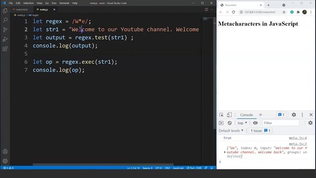 Metacharacters In JavaScript | JavaScript Regular Expression Tutorial | JavaScript | SimpliCode смотреть онлайн