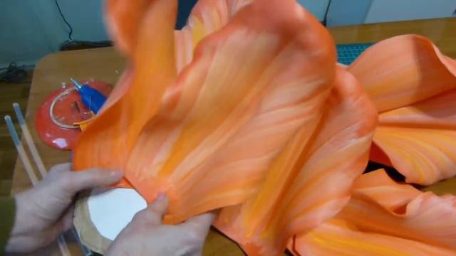 Ростовой цветок. Мак фантазийный Часть 4. Сборка цветка