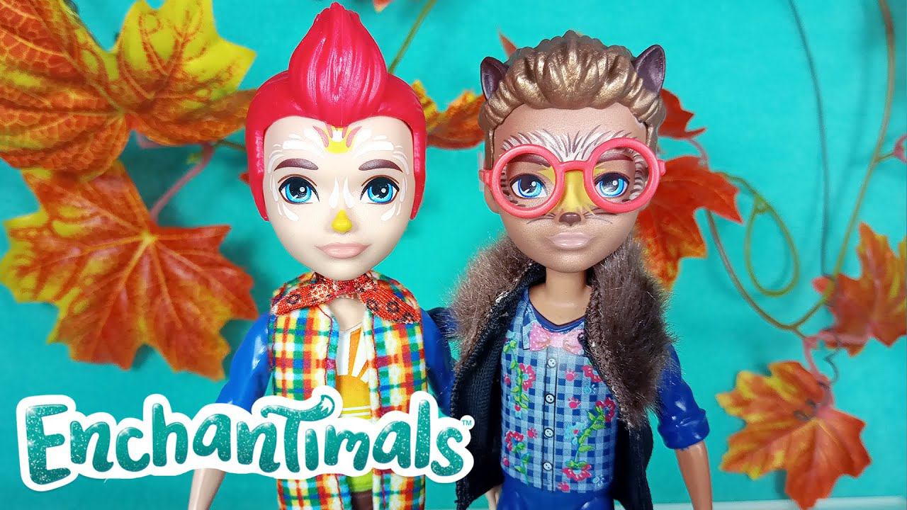 Куклы мальчики Enchantimals - Ёжик Хиксби и Петушок Редвард смотреть онлайн