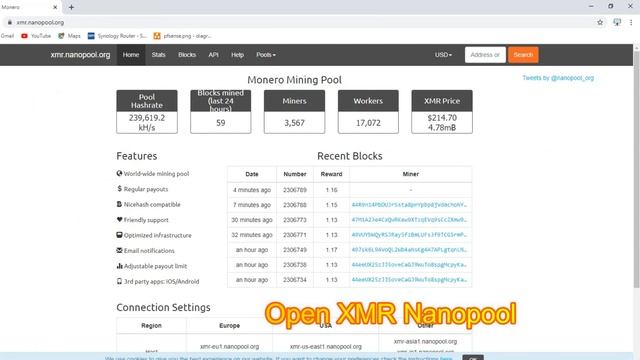 XMR mining using CPU Ryzen 5 2600 Nanopool Binance смотреть онлайн